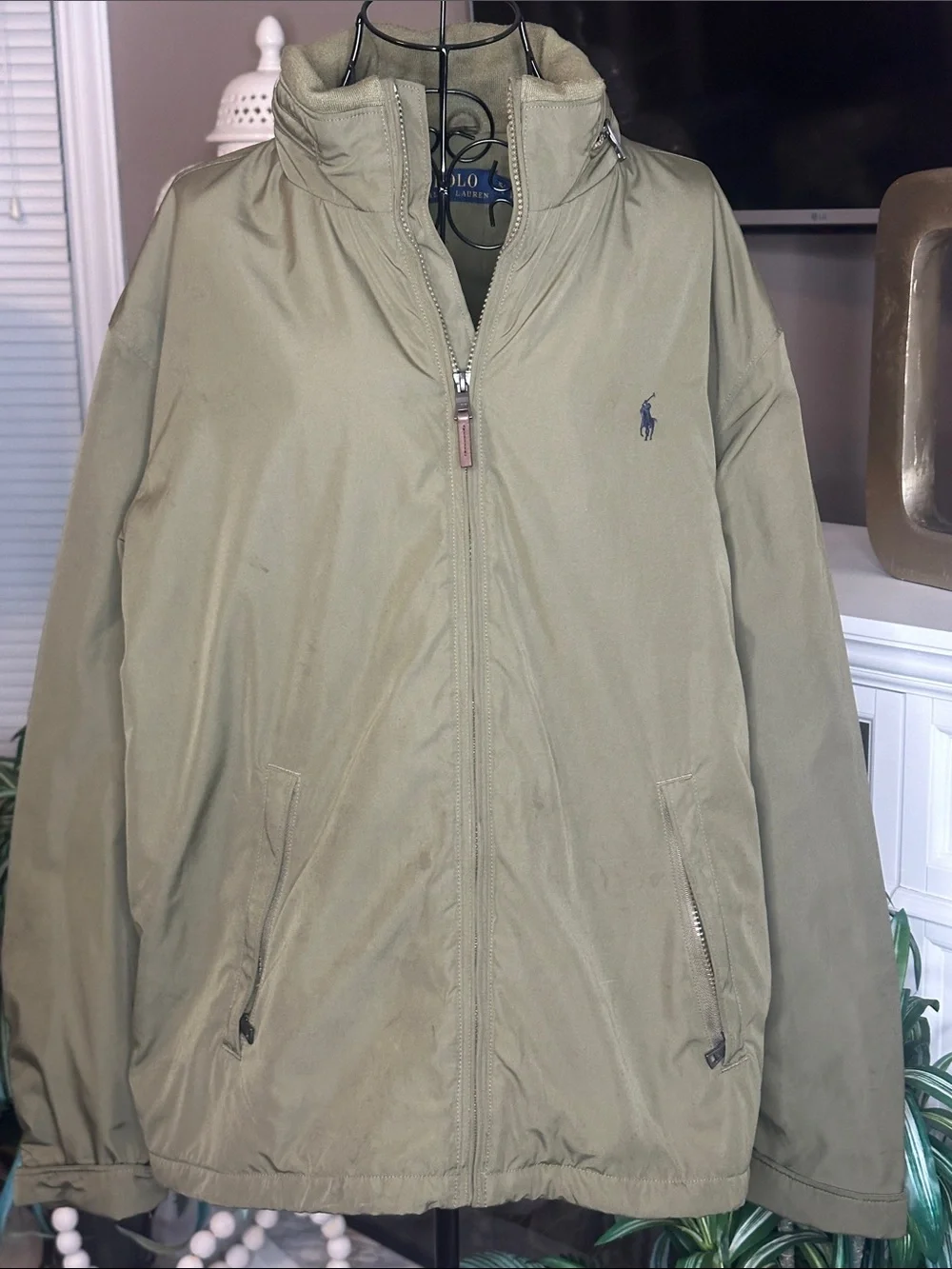 Polo by Ralph Lauren Men's Olive Green Zip Jacket